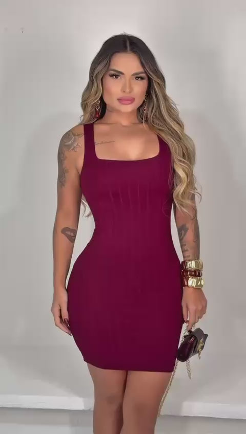 Vestido Canelado Curto Regata Miss Girls Ref 60150